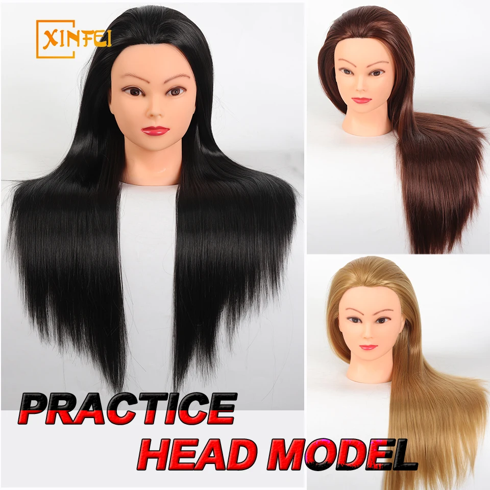 Hlavné bábiky pre kaderníkov 65 cm Hair Syntetické figuríny Hlavné účesy Ženské figuríny Kaderné kaderníctvo Styling Training Head