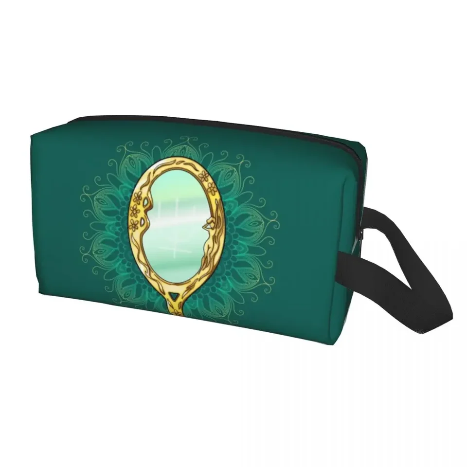 Hlboké aqua zrkadlo cestovná kozmetická taška pre ženy japonský anime mesačný toaletný organizátor organizátor Ladies Beauty Storage Dopp Kit