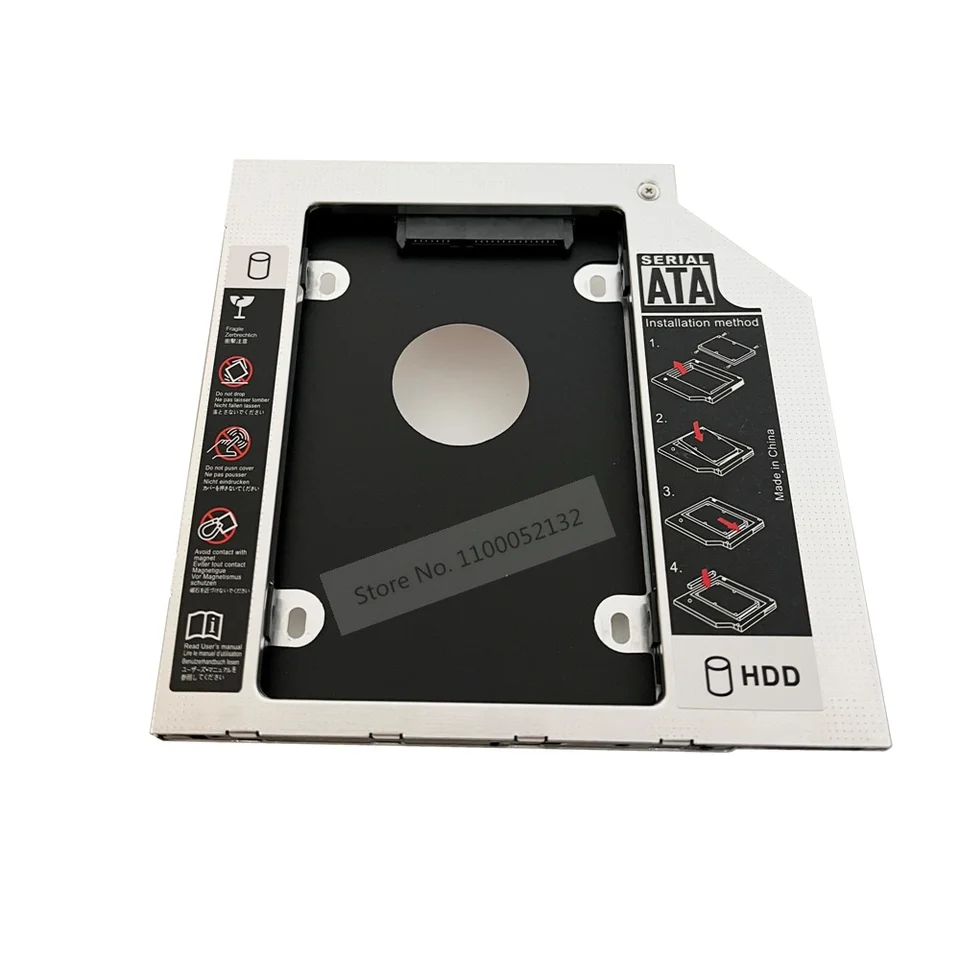 Hliník 2. pevný disk HDD SSD CONSD OPTICKÝ BAY CADDY RÁMKA SATA SATA pre sériu ACER Aspire ES1-711 ES1-571 ES1-572
