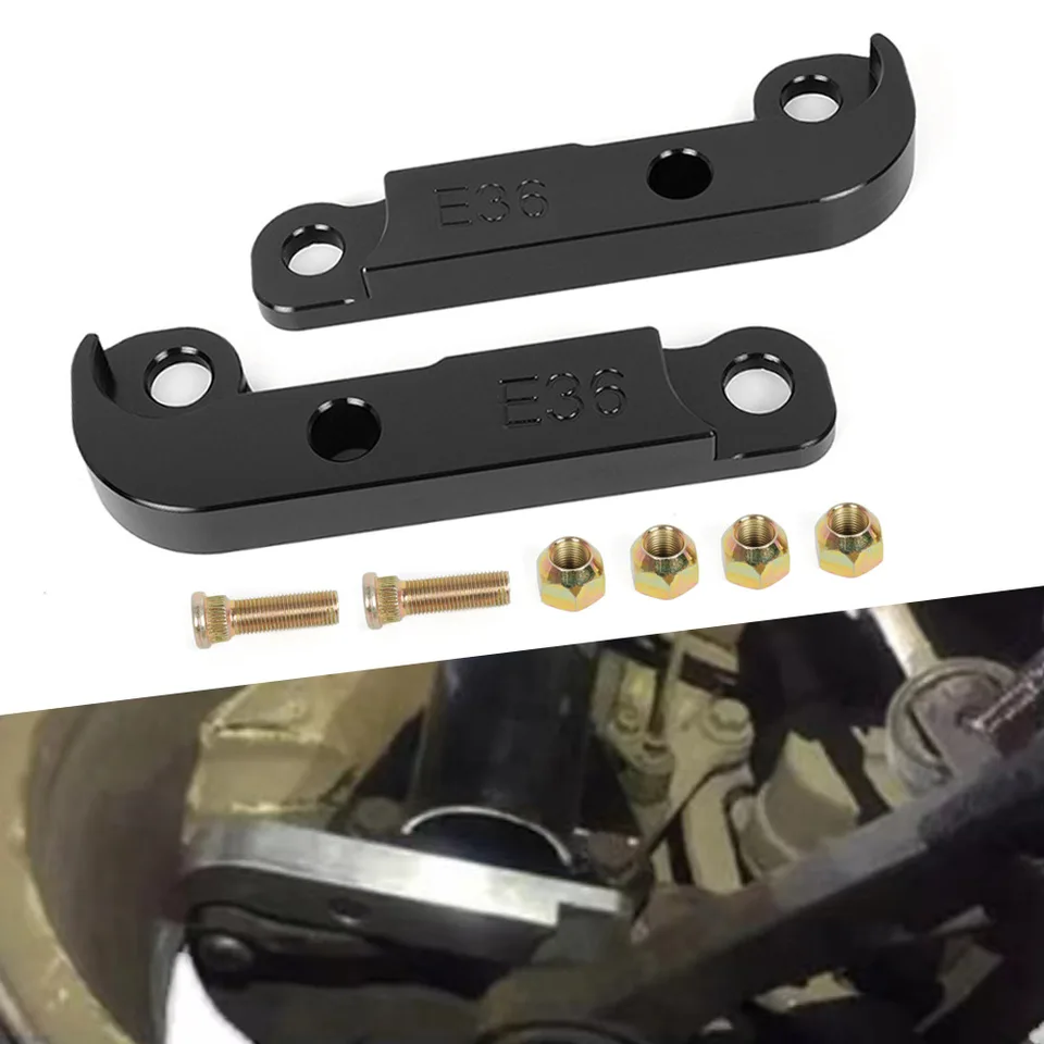 Hliník 2pc pre BMW E36 Adaptér Adaptéra Zvyšovanie uhla otočenia asi 25% súpravy driftov pre BMW E60 E90 E70 Zvýšte roh roh