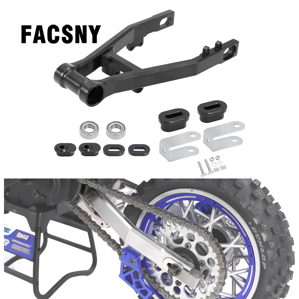 Hliník 7075 Zadné hojdacie rameno s nastaviteľným napätím reťazca kolies pre LOSI 1/4 Motocykel promócie-mx LOS06000 LOS06002 LOS264000