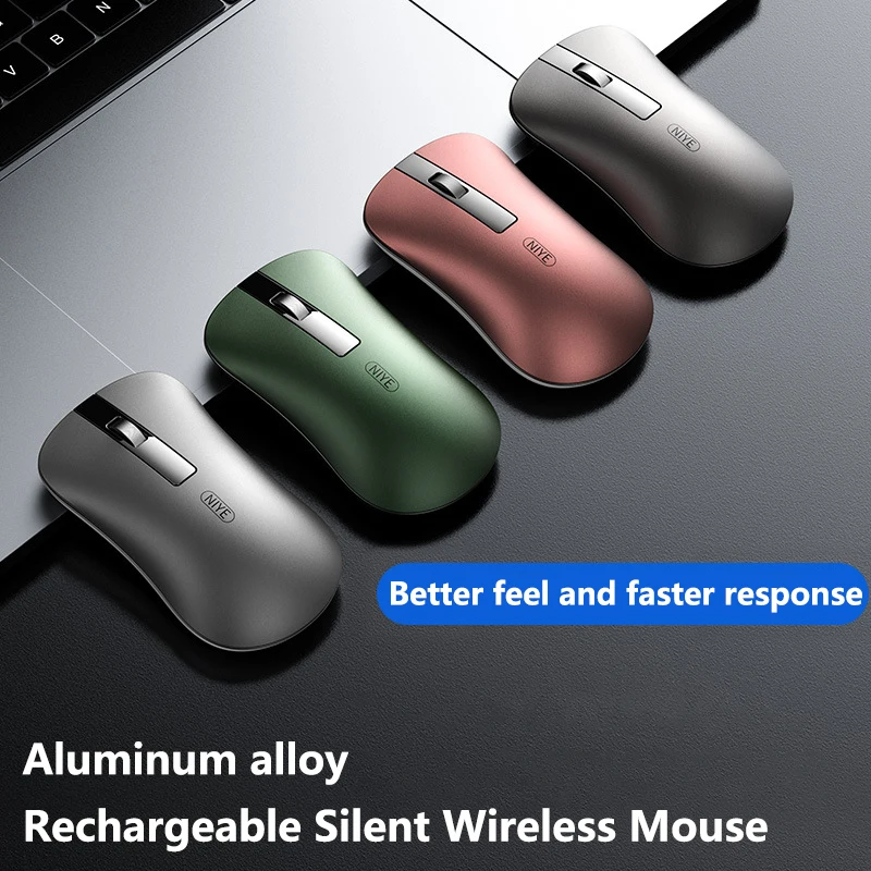 Hliníková konzola bezdrôtového duálneho režimu 2,4G+Bluetooth Nabíjateľná myš