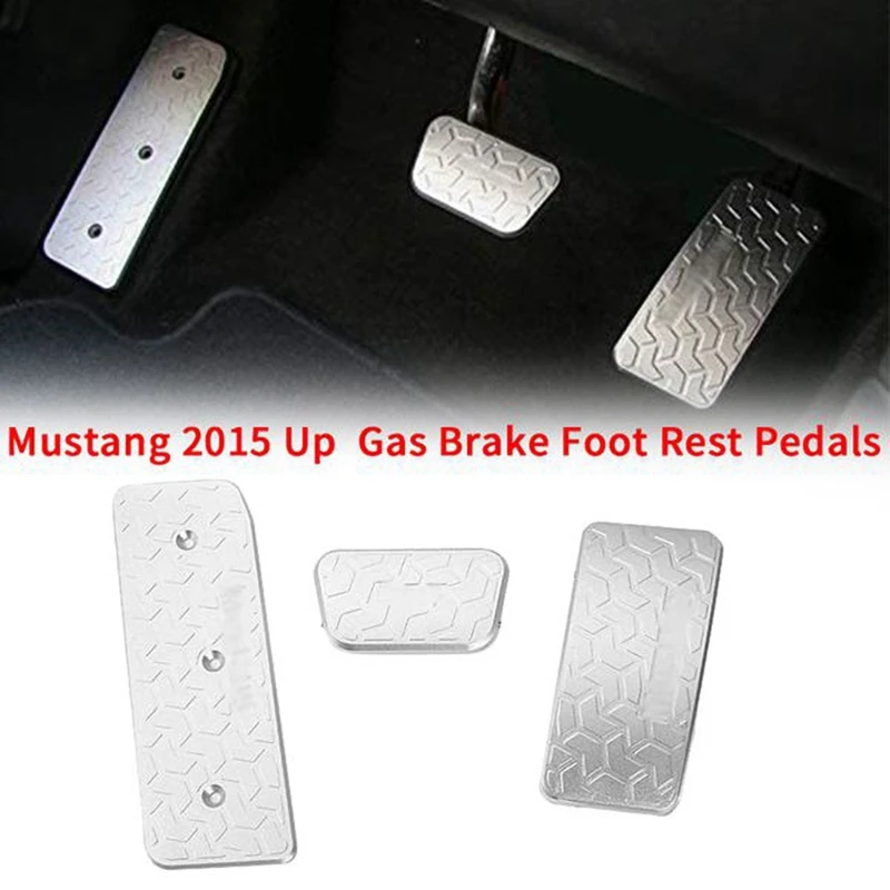 Hliníková zliatina Auto ľavá noha Krok Pedál Pedál REST PEDAL CROP OBCHODNÝ PANEL PANEL PRE FORD Mustang 2015 + Styling auta