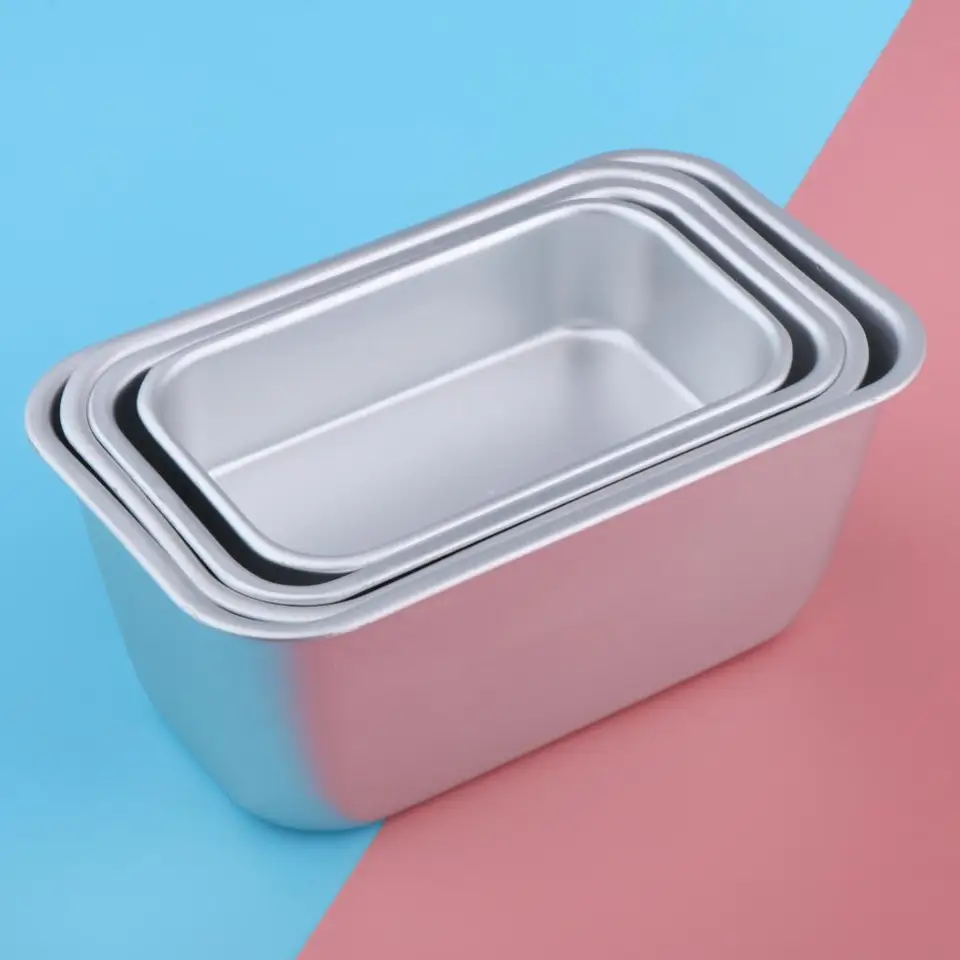 Hliníková zliatina Bakeware bochník panvica toastovej syrovej čokoládovej škatule na pečenie obdĺžnik tehla