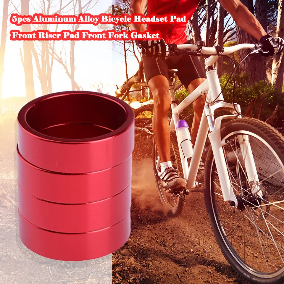 Hliníková zliatina Bicykel Hladina podložky Mountain Bicycle Front Fork Work Bike Smel Smel Runchar Spacers zazvoní tesnenie