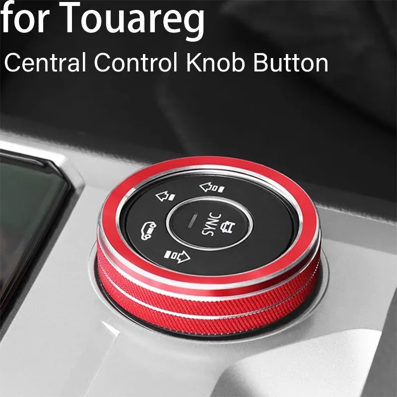 Hliníková zliatina Central Control Gomb Cover Cover Sticker pre interiérové ​​príslušenstvo VW Touareg 2019 2020 2021 2022 2023 2024