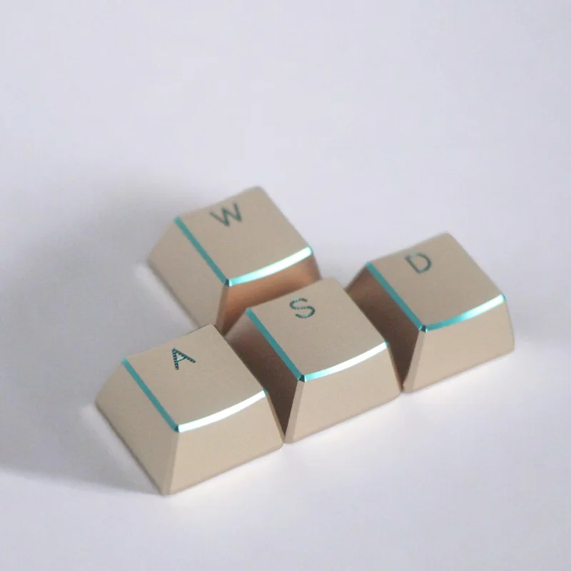 Hliníková zliatina kovový kovový kľúče personalizované prispôsobenie Mechanická klávesnica KeyCap Príslušenstvo Priehľadná kombinácia CNC KeyCap