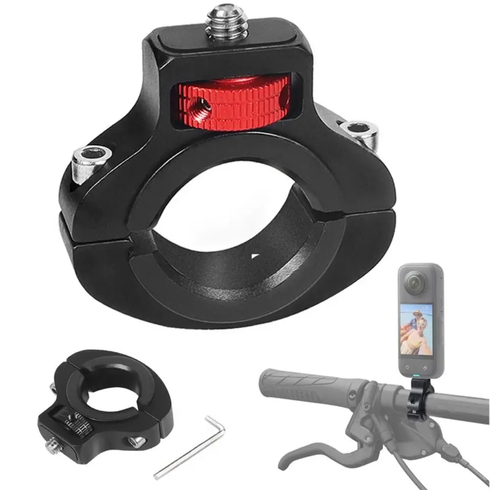 Hliníková zliatina Motocyklová rukavica sponky 1/4 držiak na bicykel pre bicykle pre gopro/insta360/dji osmo