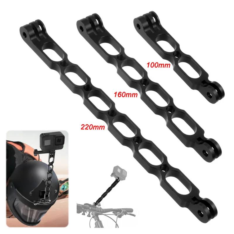 Hliníková zliatina selfie selfie prilba na predlžovanie ramena Adapter Adapter s režimom s 1/4 otvorom pre doplnky GoPro Insta360 x2 x3