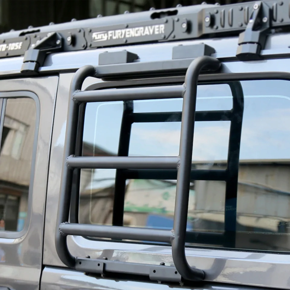 Hliníková zliatina Zadné okno Rebríky Luger Baige Copiers pre Jeep Wrangler JL 2018+ 2 dvere 4 dvere auto telo dekorácie Príslušenstvo