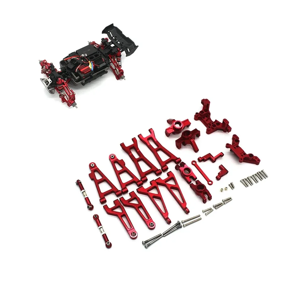 Hliníková zliatina Zavlákanie Arm Set Upgrade Kovové diely Príslušenstvo pre MJX Hyper 1/16 GO RC CAR 16207 16208 16209 H16 H16BM