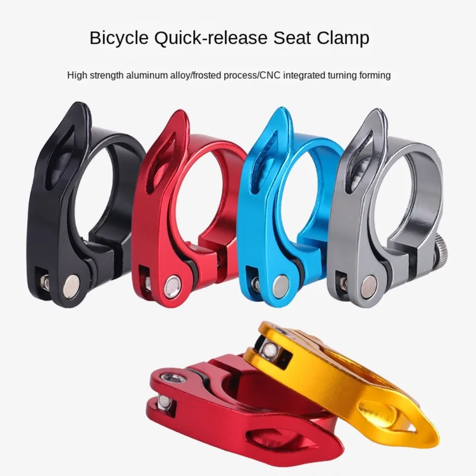 Hliníková zliatina zliatiny Clamp Clamp Clamp 31.8/34,9 mm 5 Farby na bicykli sedlové svorky Ultragilné rýchle uvoľňovanie bicyklov stĺpka SEAL TRUBI SPIL