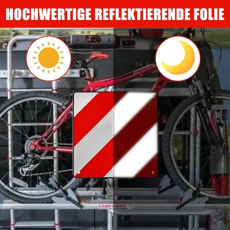 Hliníkový reflexný znak pre bezpečnosť cesty 50x50cm kovový výstražný znak odolný voči poveternostným podnikom pre stojan na bicykle a dropshipping