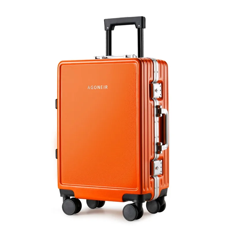 Hliníkový rámec batožina Žena 24 '' Tichý univerzálny cestovný kufrový kufr Muž 26 '' Passprece Cet Cabin Cuitcase 20 ''