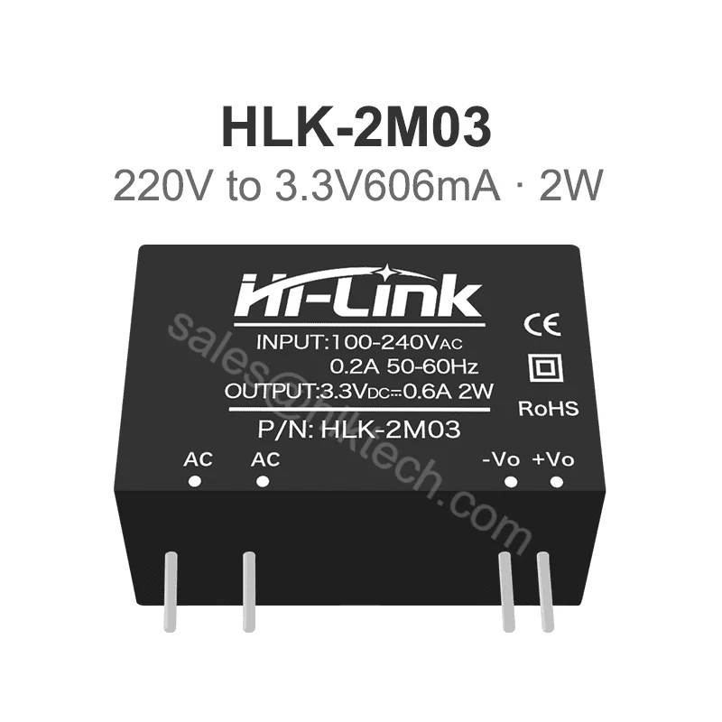 HLK -2M03 Power Modul Dodávka 10pcs/šarža 2W AC DC 220V 3V/5V/9V/12/15/24V - Autorizovaný dodávateľ pre AC až DC Converter