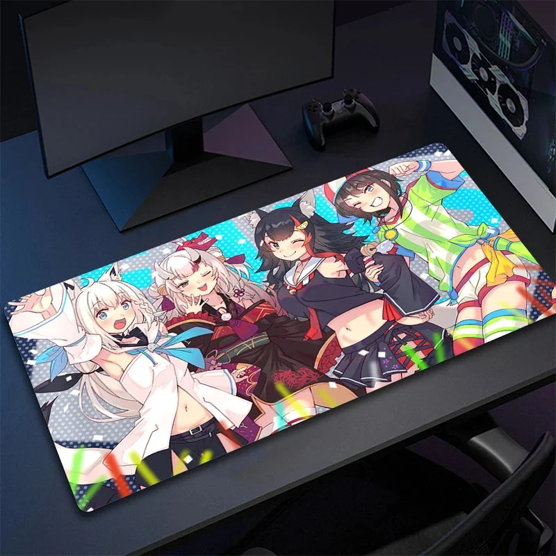HloLive HD Print Mouse Pad Cosplay Girl Anime Gaming Mouse Rat Gamer Gamer Veľký nekĺzavý myš