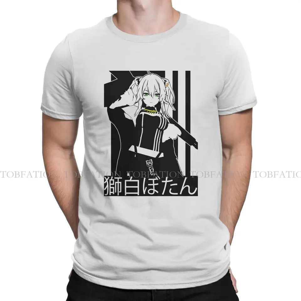 Hlolove Crewneck Trhirts Shishiro Botan Gun and Stripes tlače Homme T tričko vtipné oblečenie