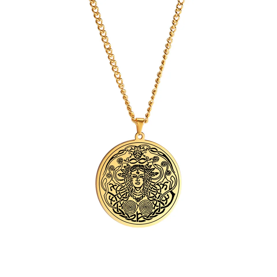 HLSS358 Freya freyja náhrdelník bohyňa mačky nórske pohanky viking amulet talisman šperky laser cut z nehrdzavejúcej ocele prívesok náhrdelník