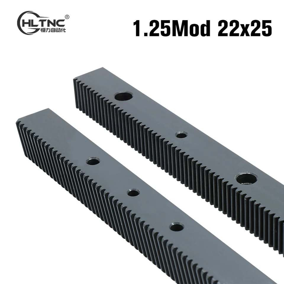 HLTNC 1,25 MOD Špirálové rovné zuby stojan 1400 mm 670 mm 22x25mm prevodový stojan Fit 1,25 m kovový oceľový pomorský súprava pre CNC stroj