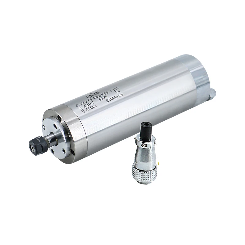 HLTNC 800W ER11 220V 400Hz 24000RPM 65 mm 3ph 5A Water Cooling Motor so 4 ložiskom pre CNC Wood Working Router Router