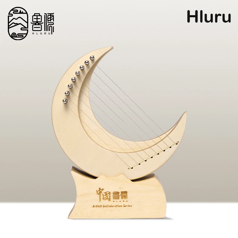 Hluru mini lýra harfa 8 struny Mesiac Lyre Harp 8 Strings Piano Harp Lyre Harp Orpus Celestial Lyre Prenosný nástroj