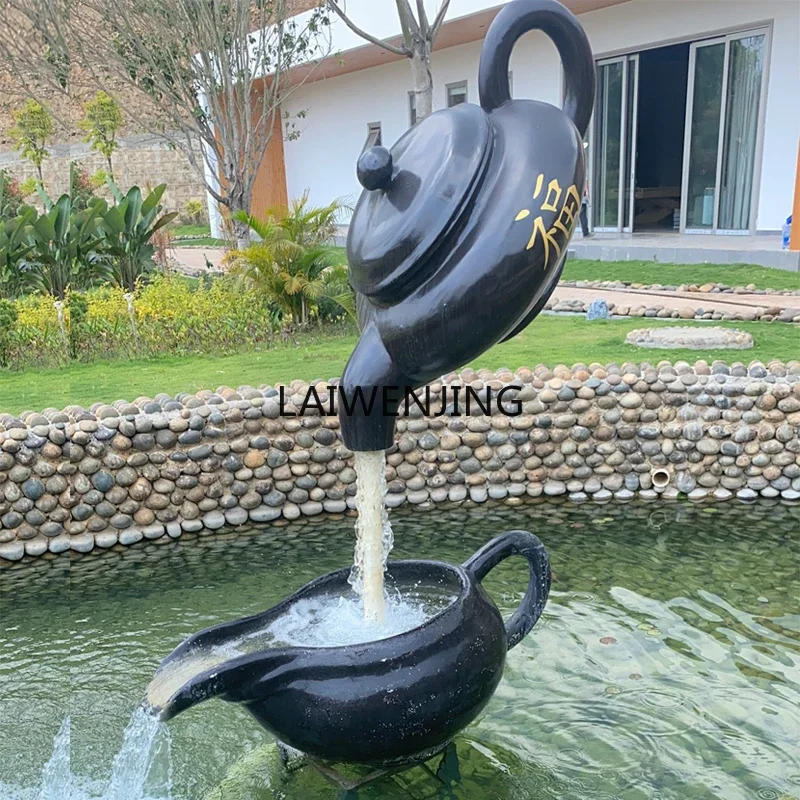 HLZ zavesený oblohový hrniec prúdiaci vodný ornament Custom Outdoor Fountain Courtyard Water Featul Rockery Park