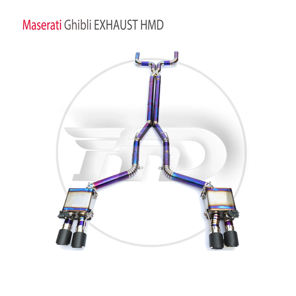 HMD Titánový výfukový systém Catback pre Maserati Ghibli Automatic Modification Elektronické rúrky ventilu