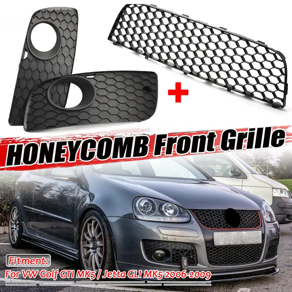 Hmlové ľahké mriežky (vľavo+doprava) dolná sieť pre VW Golf MK5 GTI 2005 - 2009