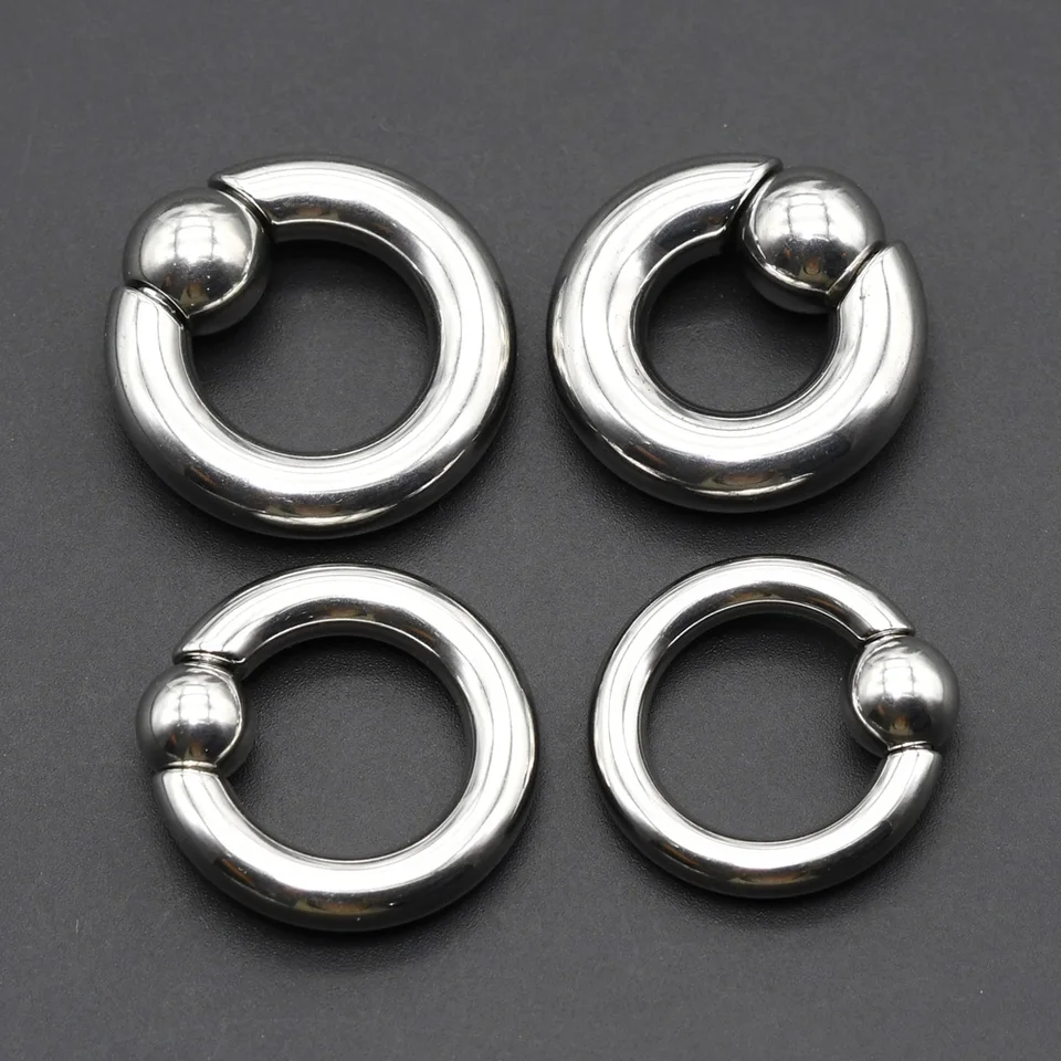 Hmotnosti 1pc pre natiahnuté uši 00g Veľké veľkosti z nehrdzavejúcej ocele Kruh pružiny pružiny pre nosové septu prstene Piercing Piercing