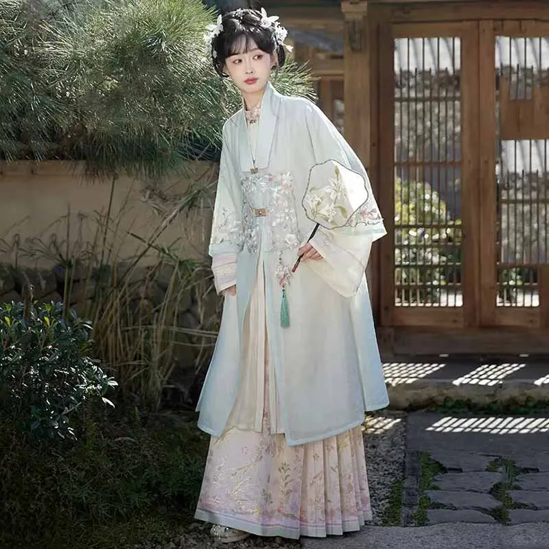 Hmotnosť 100 kg Ženy Hanfu Dress Dress Dress Chinese Vintage Ming Dynasty Cosplay kostým koňa Plede sukňa plus veľkosť 4xl