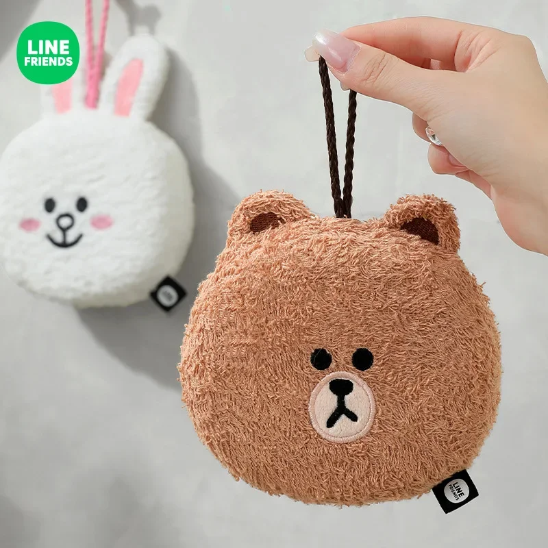 Hnedé detské kúpeľňové kúpeľňové loptičky Karikatúra Cony Line Friends Rýchle penenie bez rozptylu kvetinového zväčšeného kúpeľňového uteráka