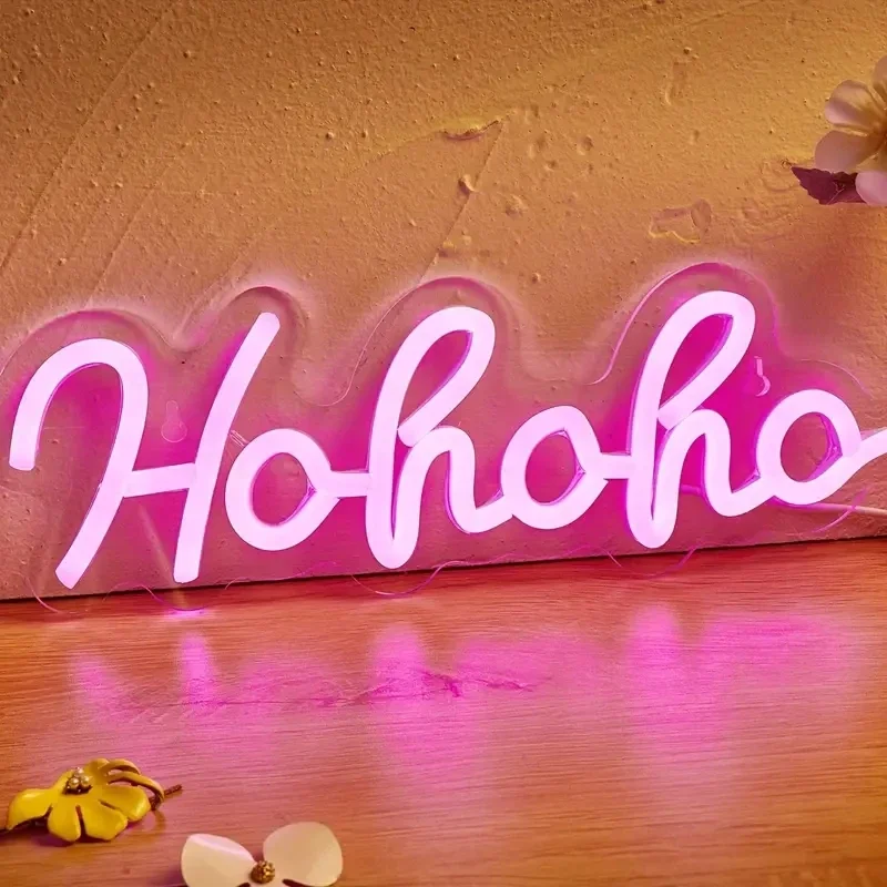 Ho Ho Neon Signs Holiday Decorácie pre herňu, spálň
