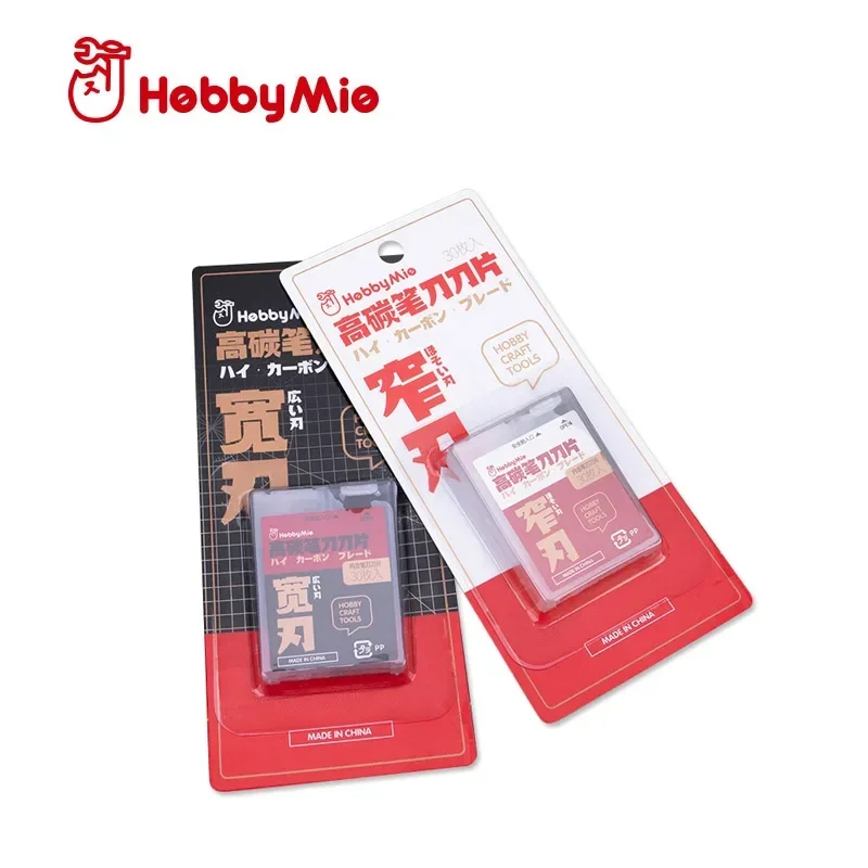 Hobby Mio Sure Blade 30ks High Carbon Ocel úzka/široká náhradná čepeľ MK-I-II-III ETCHING SEAT SEAT pre nôž HMK-08/01