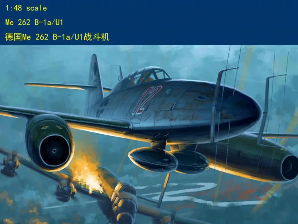 Hobbyboss 80379 1/48 nemecký Messerschmitt Me 262 B-1A/U1 Fighter Plast Model Hobby