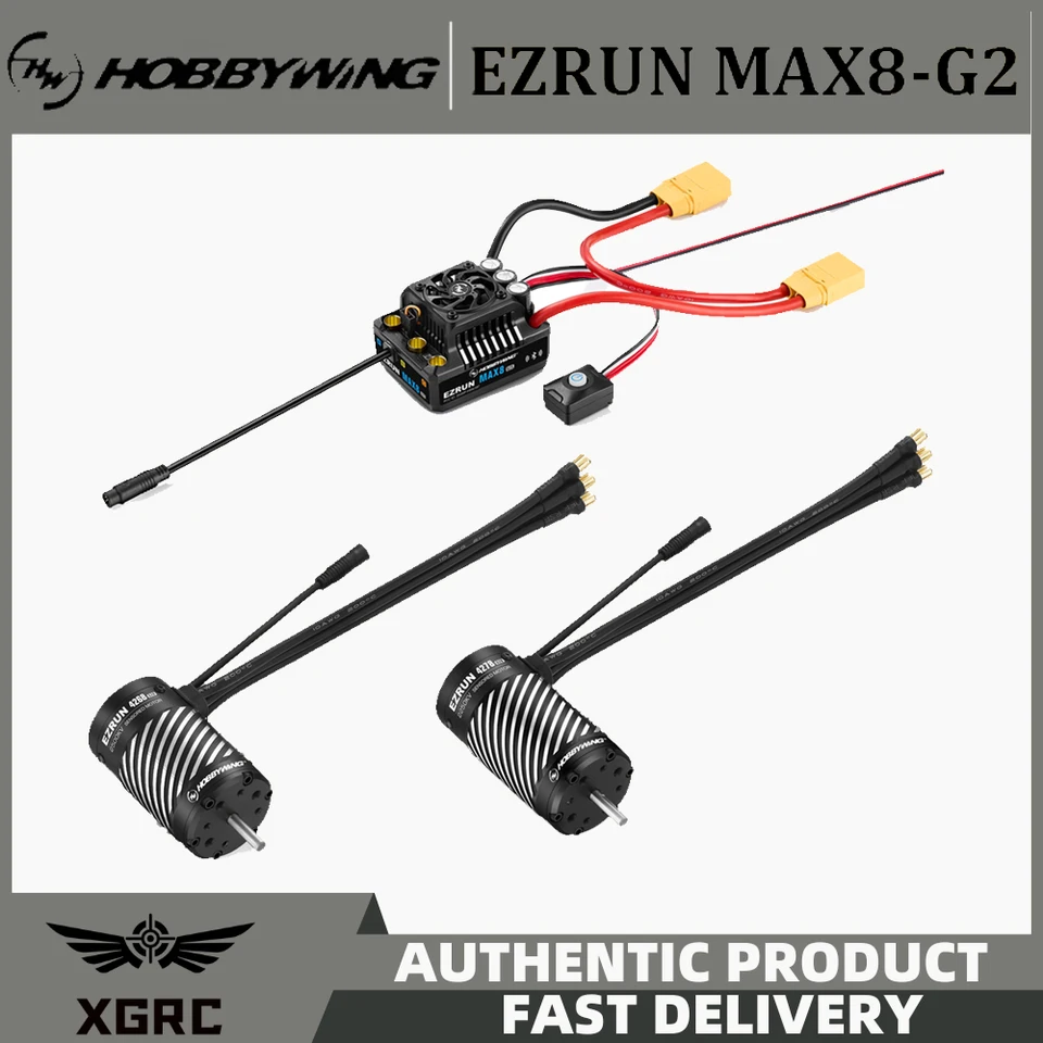Hobbywing Ezrun Max8 G2 160A ESC 4278SD 2250KV 4268SD 2500KV MOTOR BURSHLESS SENSORED COMBO pre 1/8 RC Car Buggy Monster Truck Truck