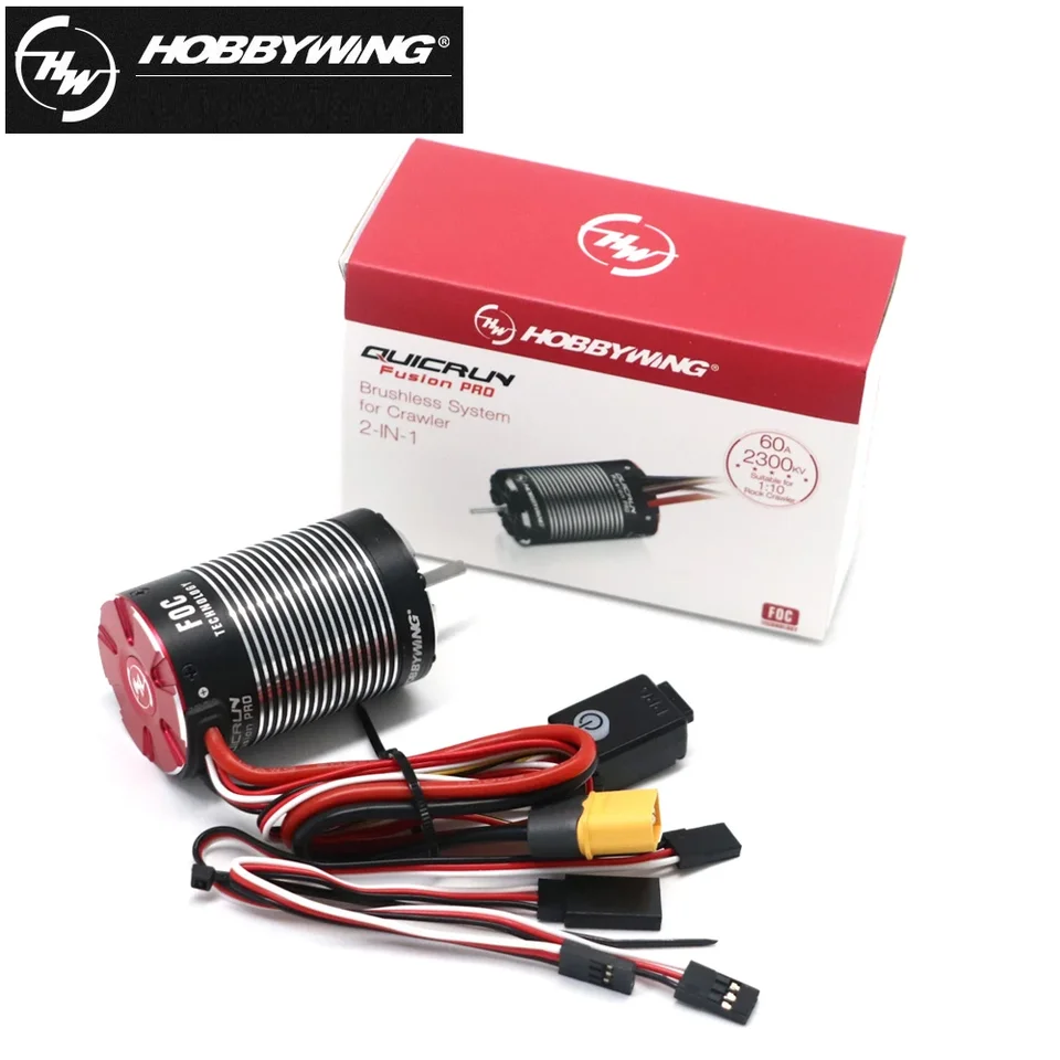 Hobbywing Quicrun Fusion Pro 540 2300kv Brushless Sensored Witerproof Motor postavený v 60A ESC 2 v 1 1/10 RC lezenie Crawling Cable Car
