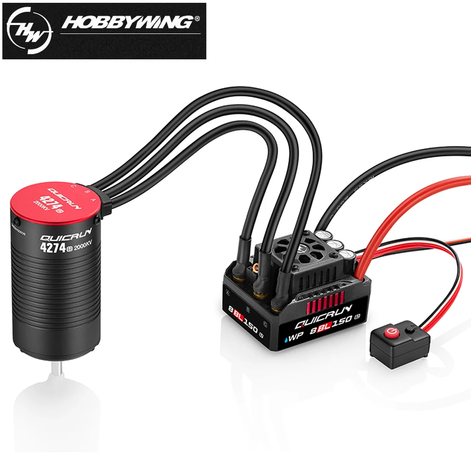 Hobbywing Quicrun WP 8BL150 150A G2 3-6S Nepremokavý kefový ESC 4274SL 2000KV 3-6S/ 4268SL 2600KV 3-4S Motory pre 1: 8 RC CAR CAR