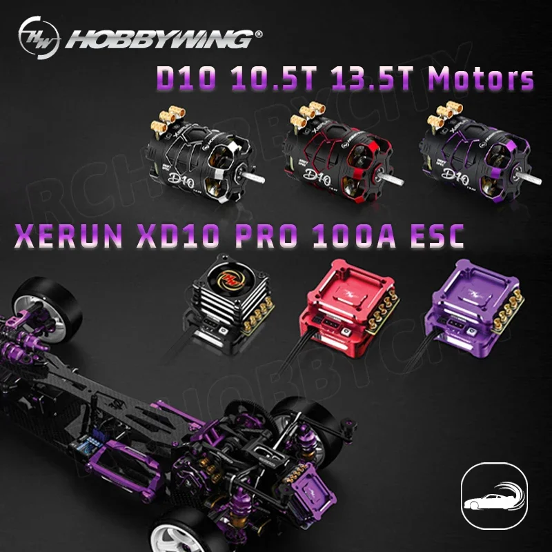 Hobbywing Xerun XD10 PRO 100A ESC D10 10.5T 13.5T Motors Sensored Brushless Combo Combo pre 1/10 RC Drift Racing Model Auta
