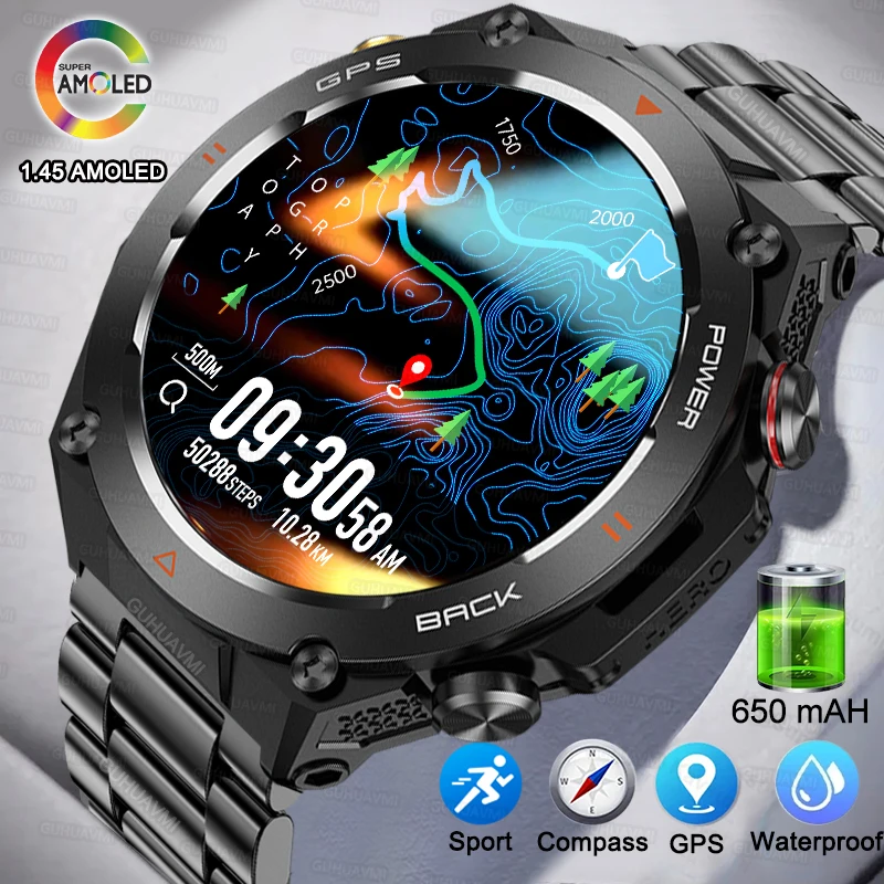 Hodinky Nové GPS Smart Watch 1.45 