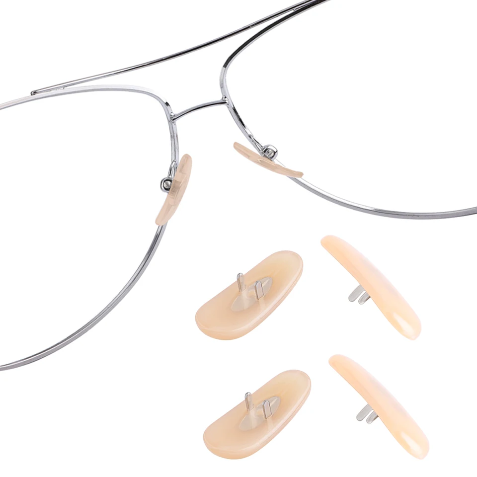 Hodnota béžové nosné vankúšiky pre Rayban RB3362 Rám slnečných okuliarov, Schúrov na kusy silikónového nosa Výmena