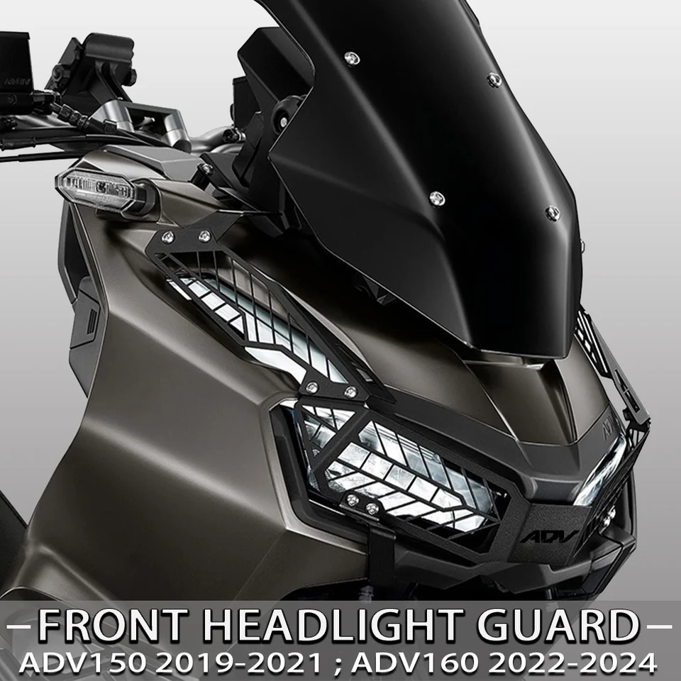 Hodí sa pre Honda Adv150 2019-2021 Adv160 2022-2024 Adv 150 160 Motocykel Front Svietiteľ mriežky ochranné kryt