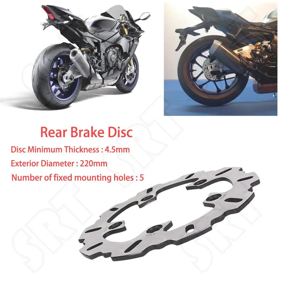 Hodí sa pre Yamaha YZF R1 R6 YZF-R1 R1M 2004-2019 2020 YZF-R6 600 2003-2018 2019 Motocyklové príslušenstvo zadná brzdová rotor