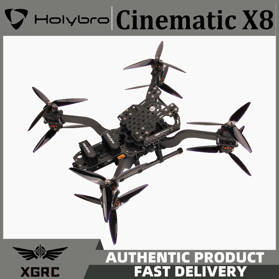 Holybro Kopis Cinematic x8 8inch 396 mm FPV Frame Arf Kit T-Motor F90 KV1300 Brushless Motor Gemfan 7040 3-Blade vrtule