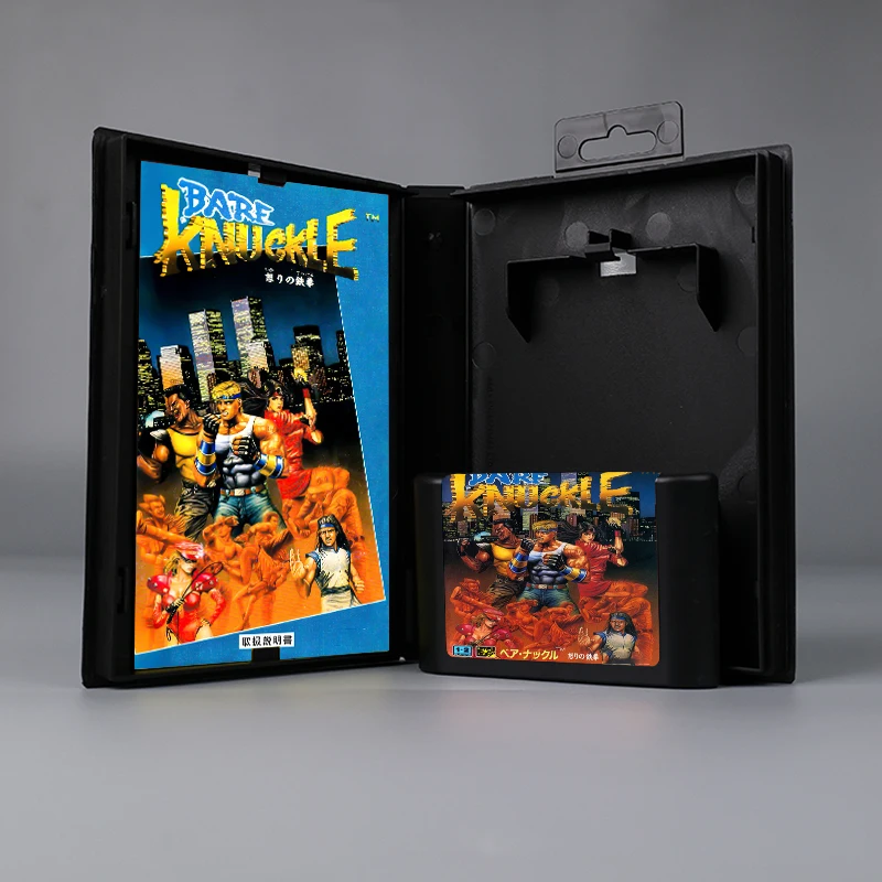 Holý Knuckle Jap Cover 16bit MD Game Card s krabicou s príručkou pre konzolu Sega Genesis Megadrive