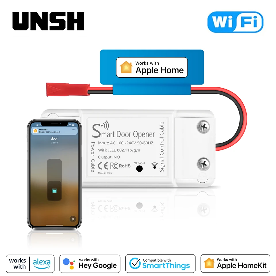 HOMEKIT EU UK UK US WIFI Garážové dvere otvárač Otvárateľa inteligentných bránov Dverter Smart Life Remote Remote Via Siri CarPlay Alexa Google Home