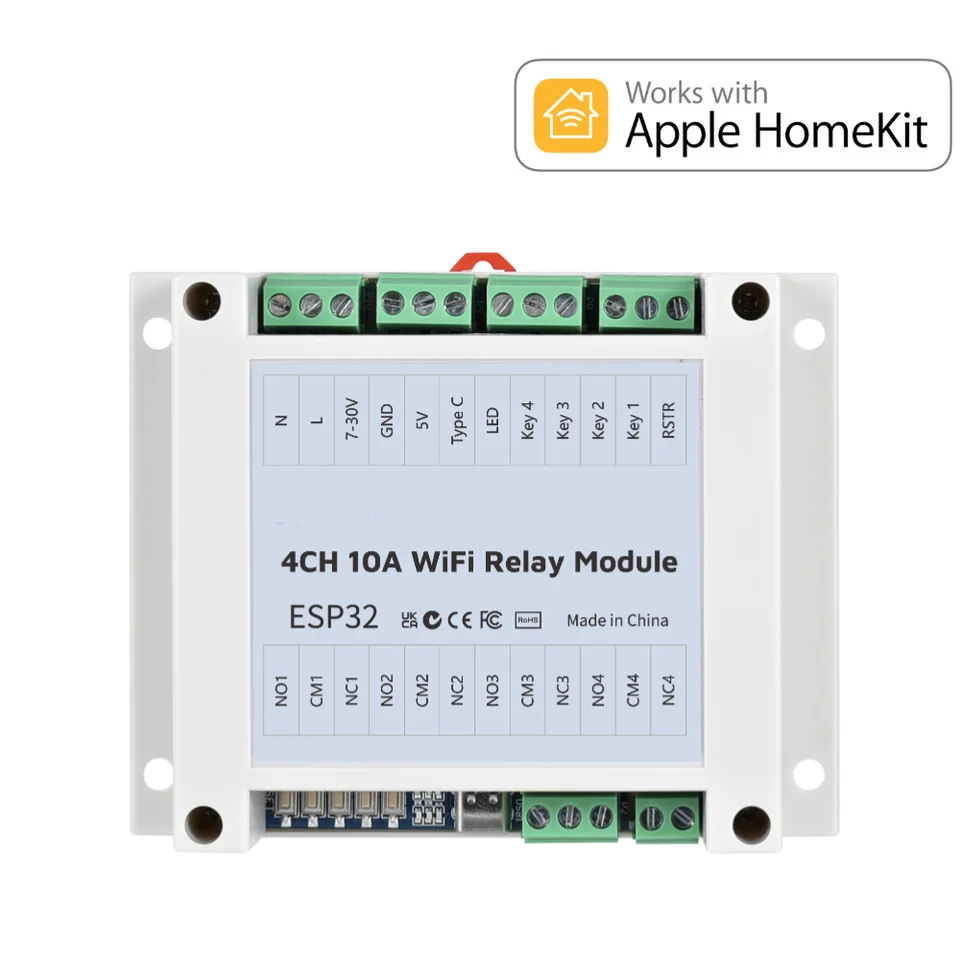 HOMEKIT MQTT 4CH RF433 Inching/Selflock/Interlock Relay ESP32