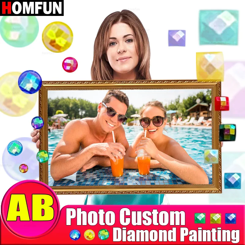 Homfun ab Photo Custom Diamond Maľba