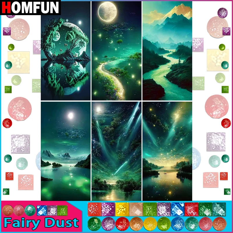Homfun Fairy Diamond Diamond Painting Full Square/okrúhly diamant 