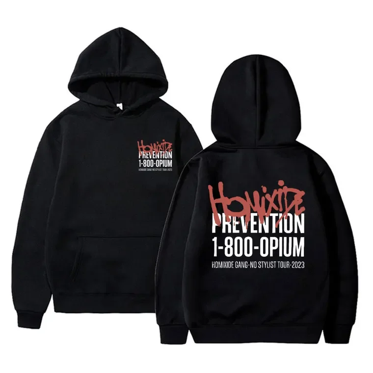 Homixide gang no stylist Tour Hoodie para homens playboi carti ó silky mikiny Destória osamelý ken carson hip hop rap rap streetwear