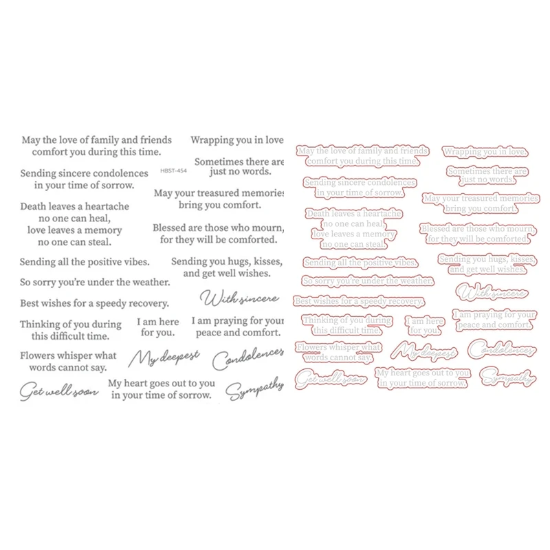Honb Inside Sentiments Comfort Clear známky Cutting Dies pre nové september 2022 Scrapbooking Paper Výroba včelárskej remeselnej karty